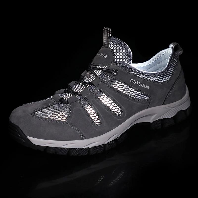 Fashion 2025 Men Soft Casual Shoes Summer Breathable Outdoor Mesh Sneakers Male Light Black Footwear Flat Botas Para Hombre Masculino