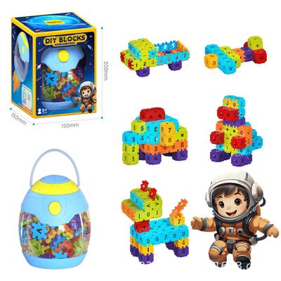 Square Puzzle Building Block Children Diy Building Block Educational Toys Gifts Kindergarten 3-6 Years Old