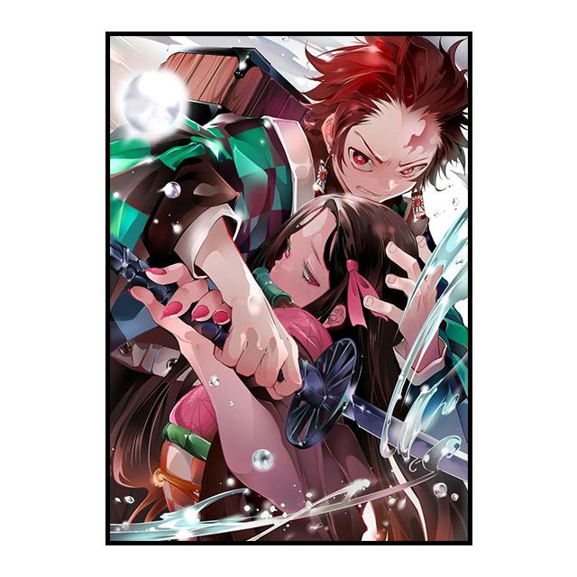 

Убийца демонов аниме постер Камадо Танджиро украшение фреска Агацума Зеницу декоративная живопись настенная художественная картина домашний декор подарок без рамки 21*30cm No Frame