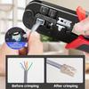Professional Multifunctional RJ45 Network Crimping Tool, 8P6P Cable Stripper And Cutter For Home Monitoring Room Wiring Repair Work