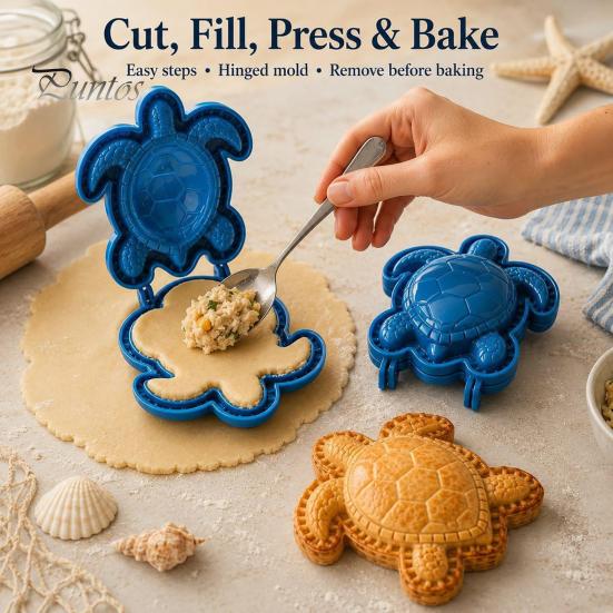 Dough Pocket Maker for Pastry Marine Animal Mini Pie Mold, Durable Non-stick Reusable Cutter, Decorative Interactive Baking Kits Children Hand