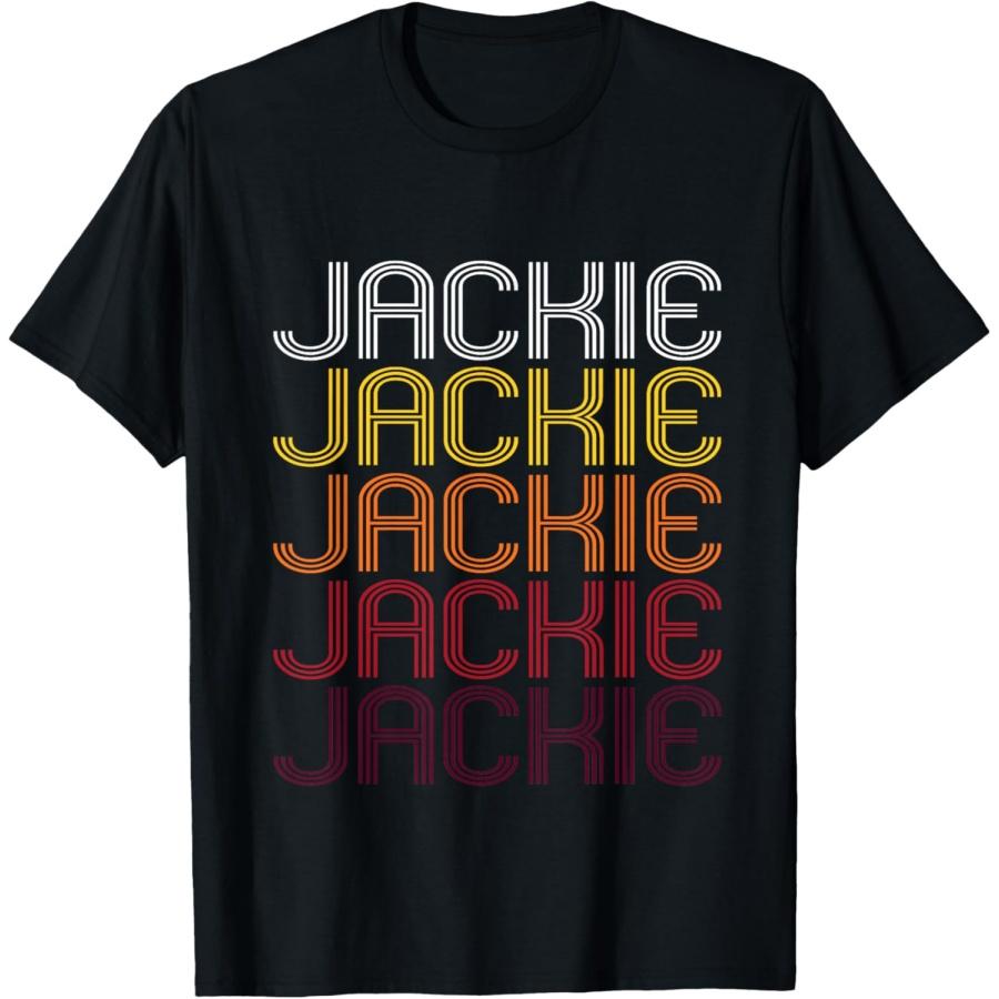 Футболка с узором Jackie Retro Wordmark - Винтажный стиль XXXXXL чёрный