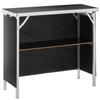 Tragbarer Messepulttisch, 38,39" x 15,16" x 34,25", Display-Ausstellungstheke Stand Messestand mit Wand, Faltbarer Promotion-Einzelhandels-Bartisch