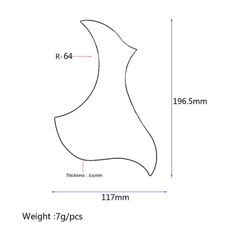 Universal Folk Acoustic Guitar Pickguard Love Bird Pattern Pick Guard Sticker for 40-41inch Guitar