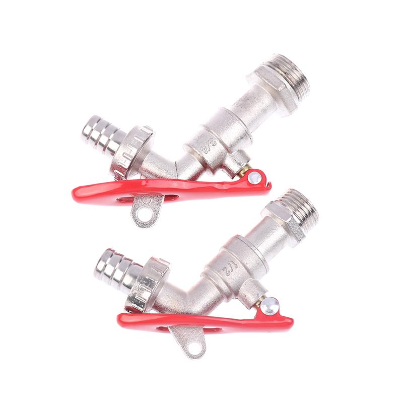 1Pc Garden Hose Faucet With Lock Water Tank Connector Replacement Tools 1/2 Inch 3/4 Inch Zinc Alloy Thread Lockable Faucet
