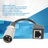 XLR 3pin to RJ45 Female Adapter Cable Rubber Cover XLR Male to RJ45 Network Connector Extension Cable 5.9in
