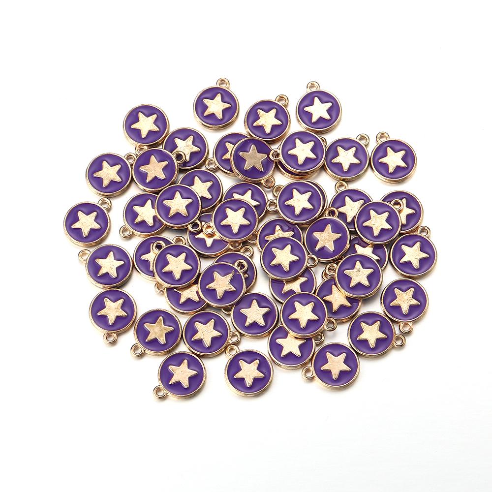10pcs/lot Alloy Star Charms Color Drop Oil Charm Bead for Jewelry Making DIY Necklace Pendant Earrings Handmade Accessories