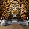 1 Pezzo Arazzo da Parete Stampa Leopardo 3D Grande Tema Animale Decorazione per la Casa Tessuto Scamosciato Testurizzato Design Orizzontale Per Soggiorno