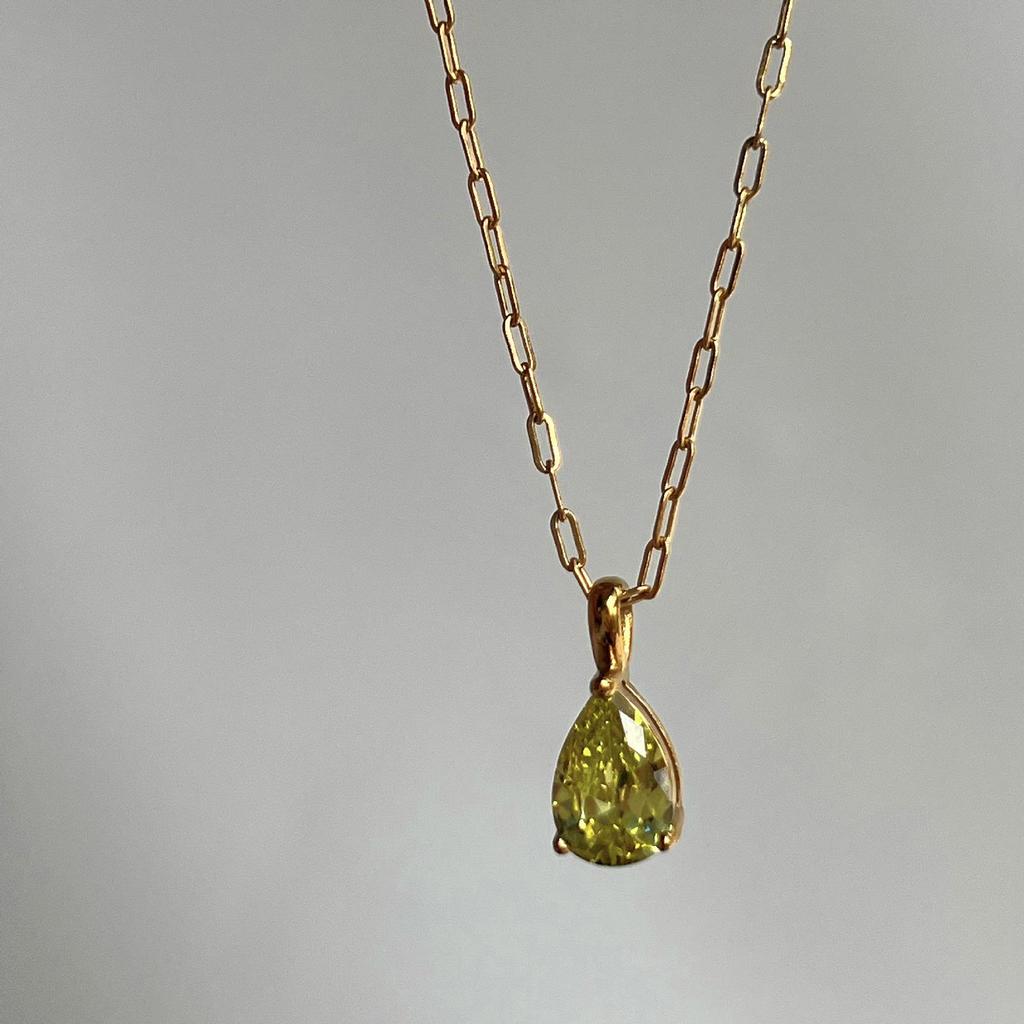 18k Gold-Plated Retro Zircon Birthstone Necklace