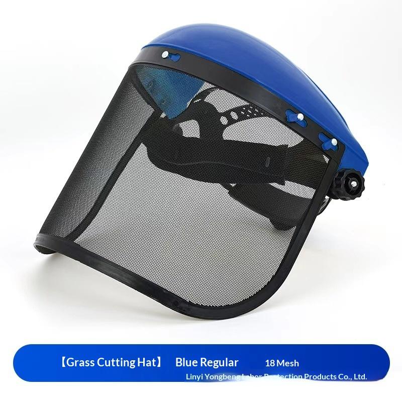 Garden Grass Trimmer Weed Wacker Safety Helmet Hat With Full Face Mesh Mask For Logging Brush Cutter Forestry Protection