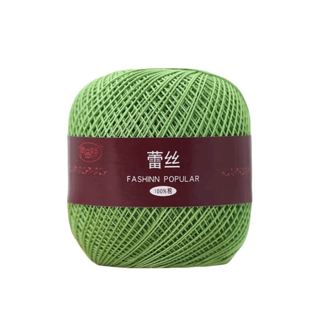 50g/Ball Size 6 Lace Thread Thin Thread Pure Cotton Crochet Thread Strong Twisted Needlework Sewing Supplies Hand Knitting зелёный