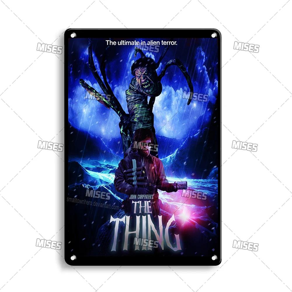 MISES Movie The Thing Metal Plaque Industrial Decor Metal Sign Vintage Metal Tin Sign Bar Home Metal Poster Old Decorative Plate