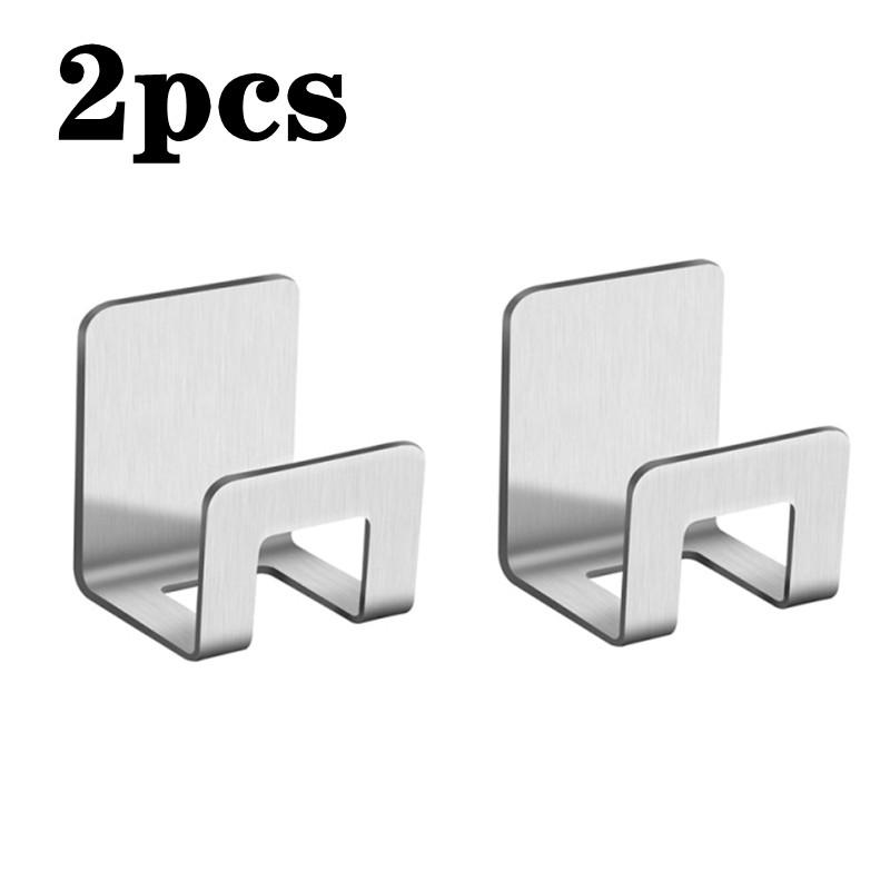 Kitchen Stainless Steel Sponges Racks Self Adhesive Sink Sponges Drain Drying Rack Hook Storage Holders Kitchen Sink Accessories