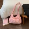 Trendy Korean Versatile Crossbody Bags Spring Casual Wrinkled Casual and Simple Shoulder Bags Spacious Lightweight Commuting Bag
