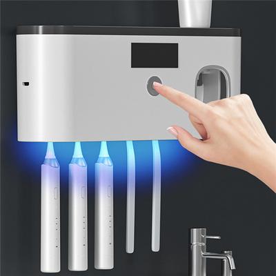 UV Disinfection Toothbrush Holder Smart Automatic Squeeze Toothpaste Toothpaste Dispenser Wall Mount