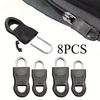 8 pçs substituição zíper puxar extrator final caber corda tag roupas zip fixer fivela quebrada zip cabo guia saco mala mochila tenda