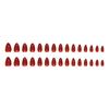 24 Pieces Simple Solid Color Red Fake Nail Wearing Nail Removable Nail Piece Atmospheric Nail Piece Nail Patch