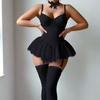 European and American Lace Patchwork Body Shaping Lingerie Set 3472