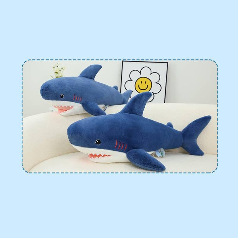 Adorable 80cm Soft Plush Great White Shark Doll Perfect For Children Gift And Decor