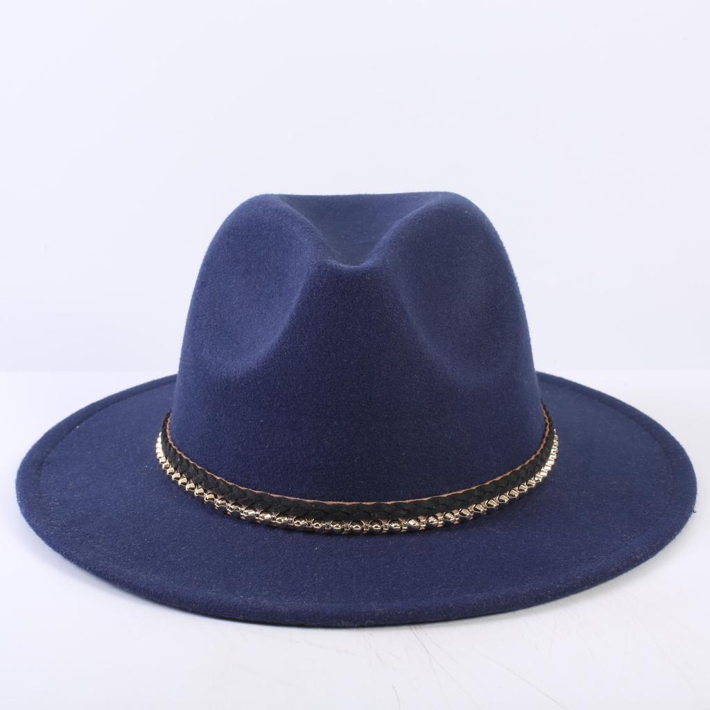 Popular European and American Classic Simple Flat-brimmed Top Hat Men's and Women's Fashionable and Elegant Versatile Jazz Hat Top Hat