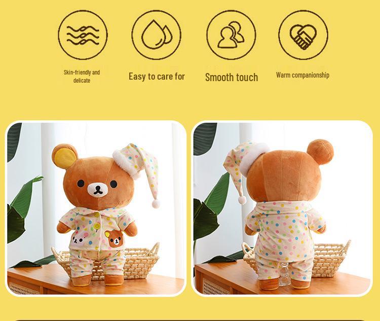 Rilakkuma Sleep-Aid Pajamas Plush Toy - Removable Cute Doll Gift for Women