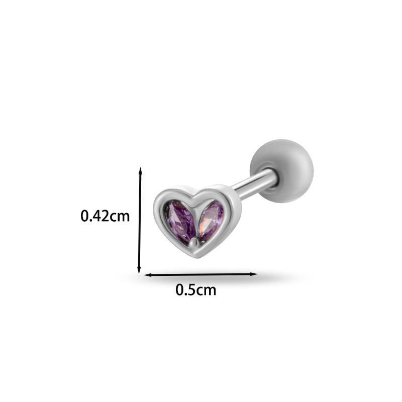 

Henson Мідний Циркон Квітка Серце Метелик Нержавіюча Сталь Хрящовий Стад