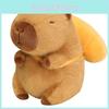 Capybara Croissant Bread Plush Toy Cartoon Animal Stuffed Doll Decoration Gift