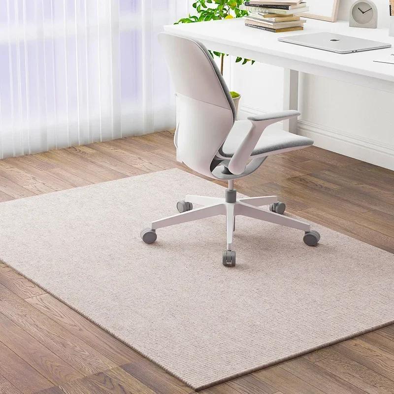 Non-Slip 60x90cm Office Swivel Chair Mat Auto-Adhesive No Mark Floor Protector Carpet for Computer Gaming Chairs Home Decorative