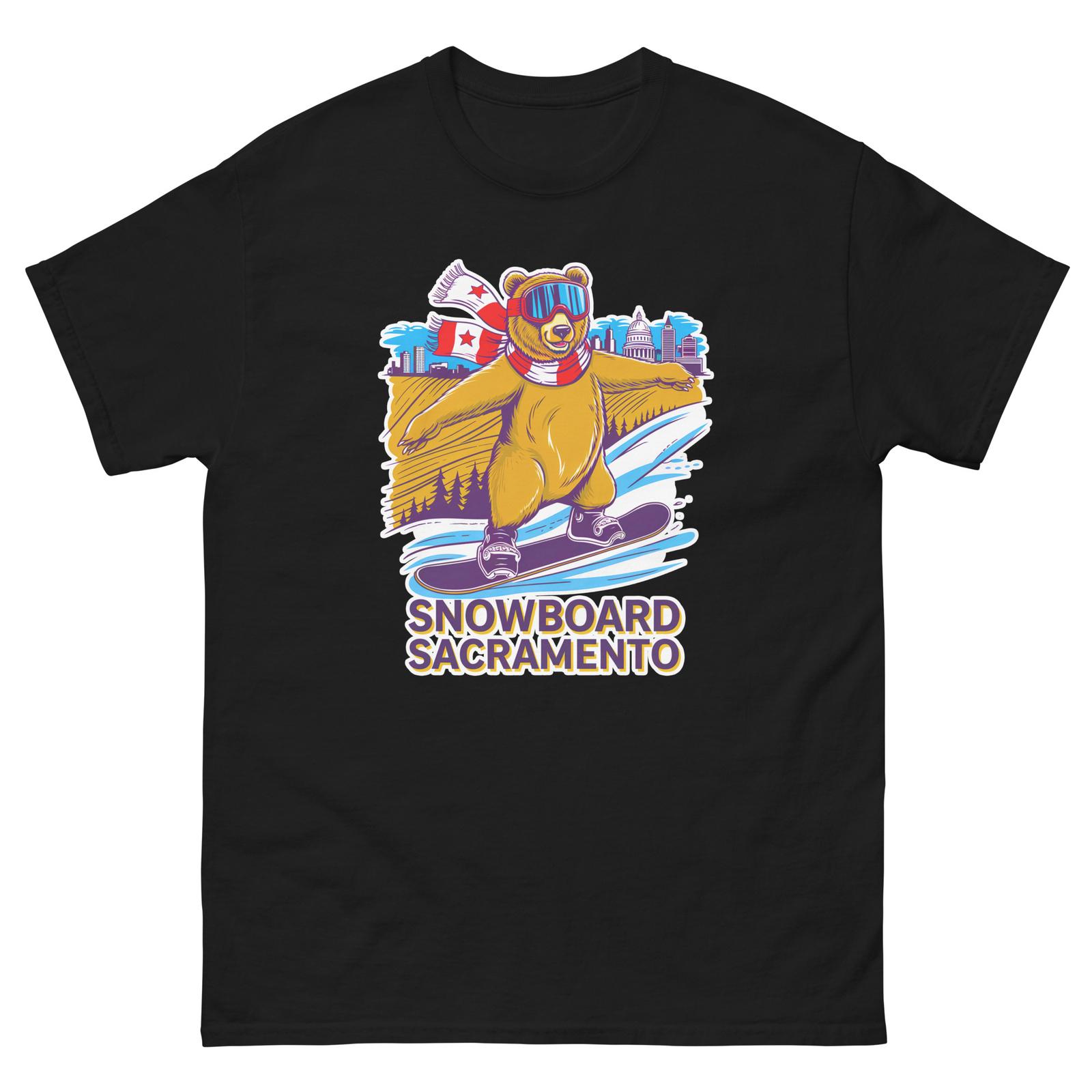 Snowboard Sacramento Bear USA Snowboarding Animal T-Shirt L