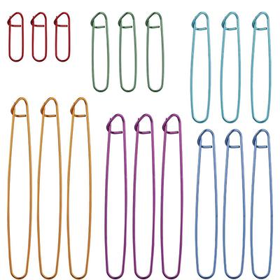 18 Pcs Yarn Stitch Holders – Knitting Stitch Holders, Cable Needles, Colorful Aluminum Crochet Stitch Markers for Sewing & Crocheting Supplies