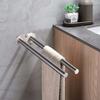 Double Bar Wall-Mounted Towel Rack Stainless Steel Silver 39.6×10×2.5 Cm — AIMOONSA