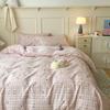 Skin-Friendly Striped Cotton Bedding Set - Fresh Style, 100% Pure Cotton, A-Class Quality, Four-Piece Set for Spring/Summer