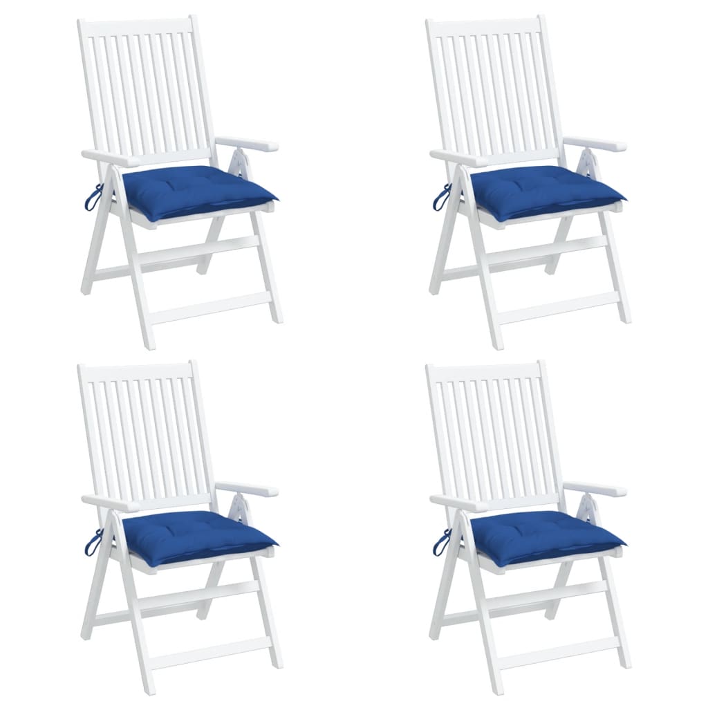 Chair Cushions 4 Pcs Blue 40 X 40 X 7 Cm Oxford Fabric