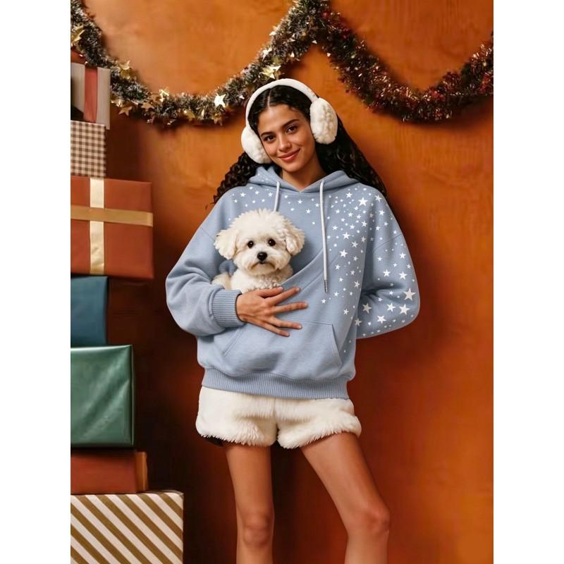 Pet Pocket Hoodie Sweatshirt Unisex Pullover Streetwear