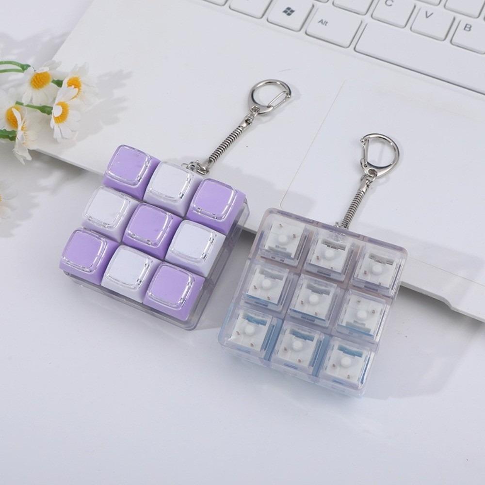 Fidget Decompression 9 Keyboard Key Toy DIY Button Keycap Creative Bag Pendant  Gift For Adults