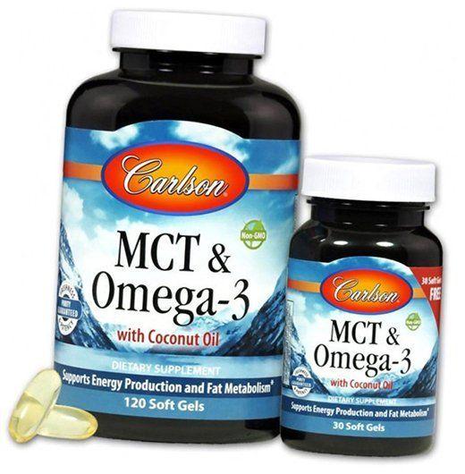 

Тригліцеридне масло з Омега 3, MCT & Omega-3, Carlson Labs 150гелкапс (67353014) 150softgels