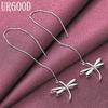 925 Sterling Silver Dragonfly Earrings Wedding Jewelry