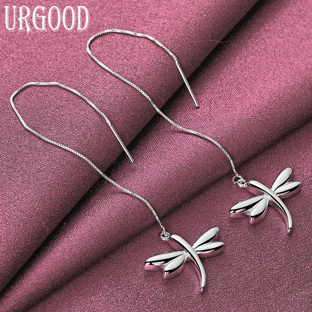 925 Sterling Silver Dragonfly Earrings Wedding Jewelry