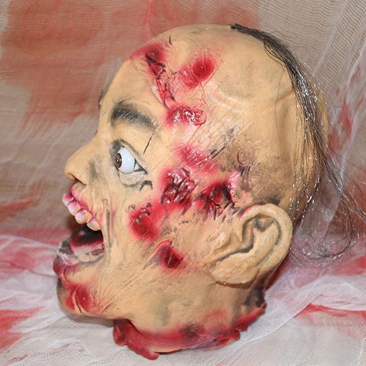 Dry Latex Horror Corpse Hanging Head For Halloween Easter And Themed Events