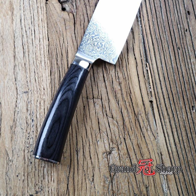 7 Zoll Nakiri Messer Damaskus japanischer Edelstahl VG10 Kochutensilien Damaskus Küchenkochmesser