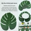 Hopeak Artificial Palm Leaves 24 Pieces Large Palm Leaves for Hawaiian Luau Party Jungle Beach Theme Party Birthday Table and Wall Decorations