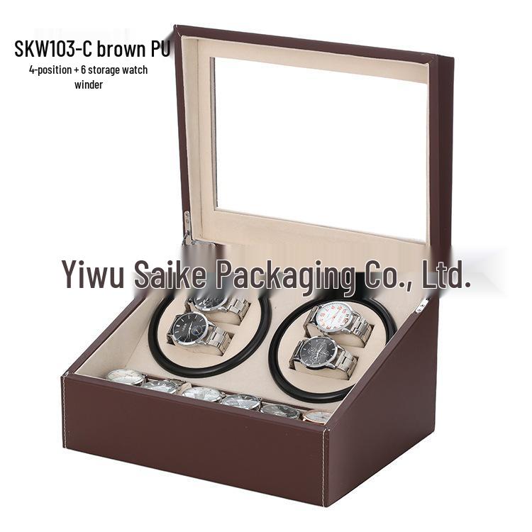Automatic Rotating Watch Winder Box with Electric Motor for Mechanical Watches