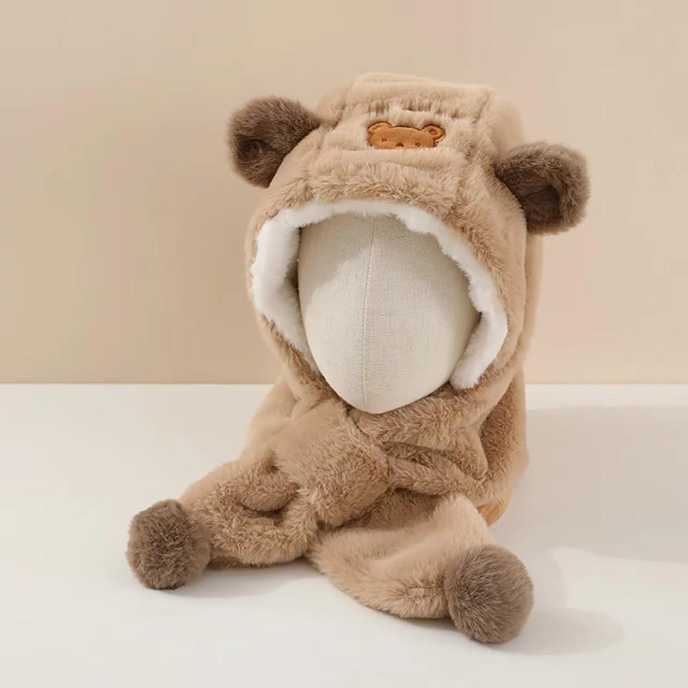 Soft Warm Fluffy Fur Hat Ear Protection Cartoon Beanie Lightweight Windproof Thermal Headgear Winter