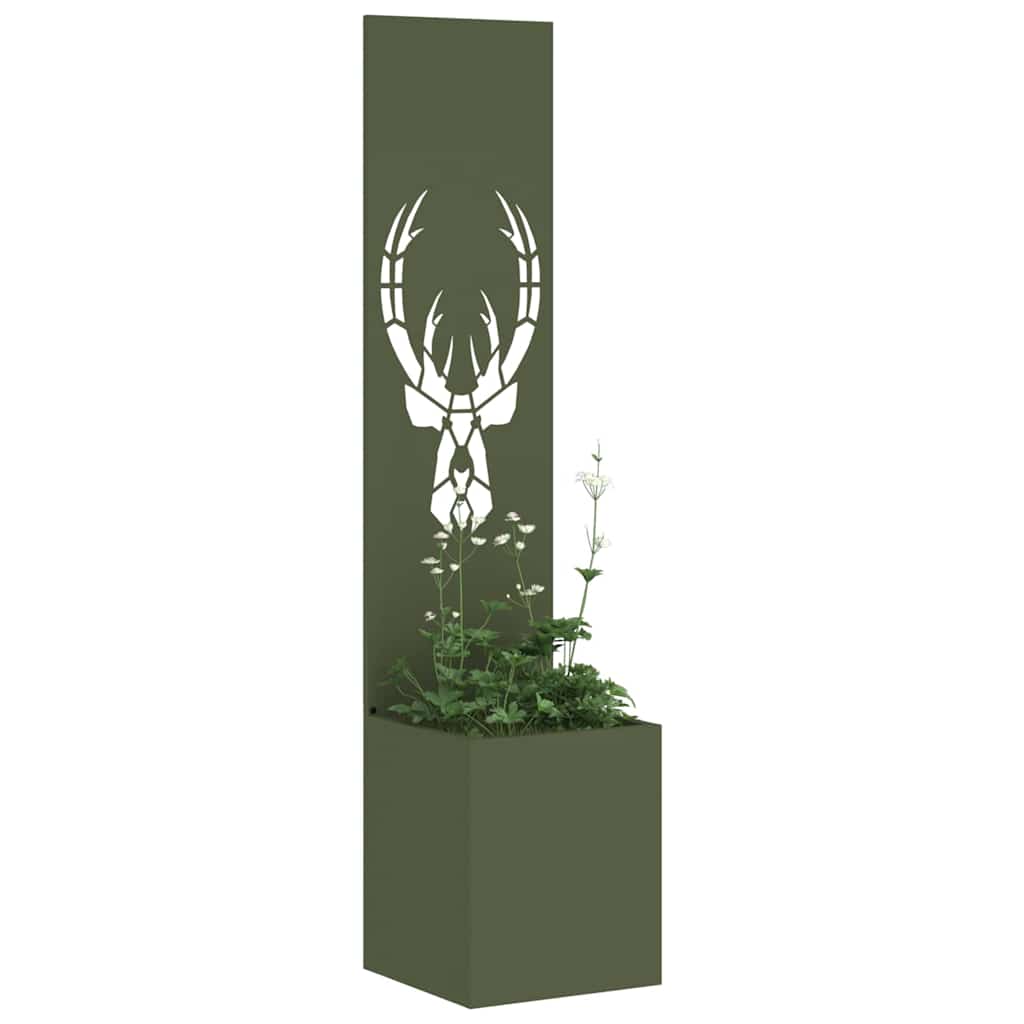 Garden Privacy Screen Canvas Olive Green 32 X 32 X 150 Cm