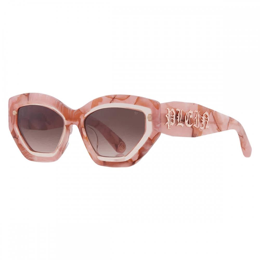Philipp Plein Brown Gradient Cat Eye Ladies Sunglasses Spp099m 06z8 55 Multi