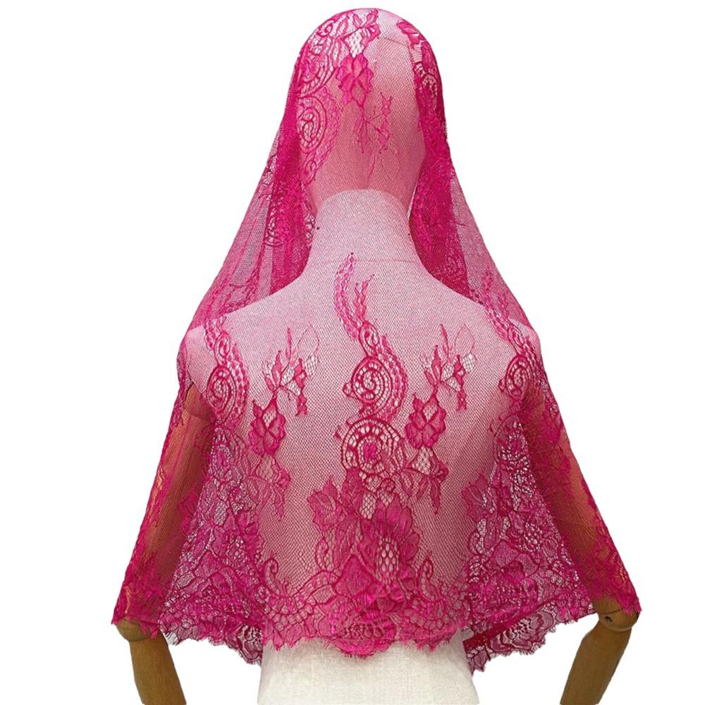 Vintage Style Bridal Headscarf Breathable Muslin Head Covering Lightweight Lace Shawl Guest Look