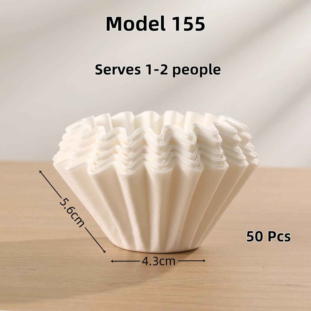 Coffee Pot Filter Paper By Hand Drip Cup 50pcs American Coffee Machine Filter Fan Cake Shape Coffee Filter Papers