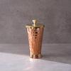 Tumbler with Lid Serving Copper Glass with Brass Lid Tamba Glass with Ayurvedic Health Benefits Ptal Brass and Copper Utensils (600 Ml Tumbler Glass)