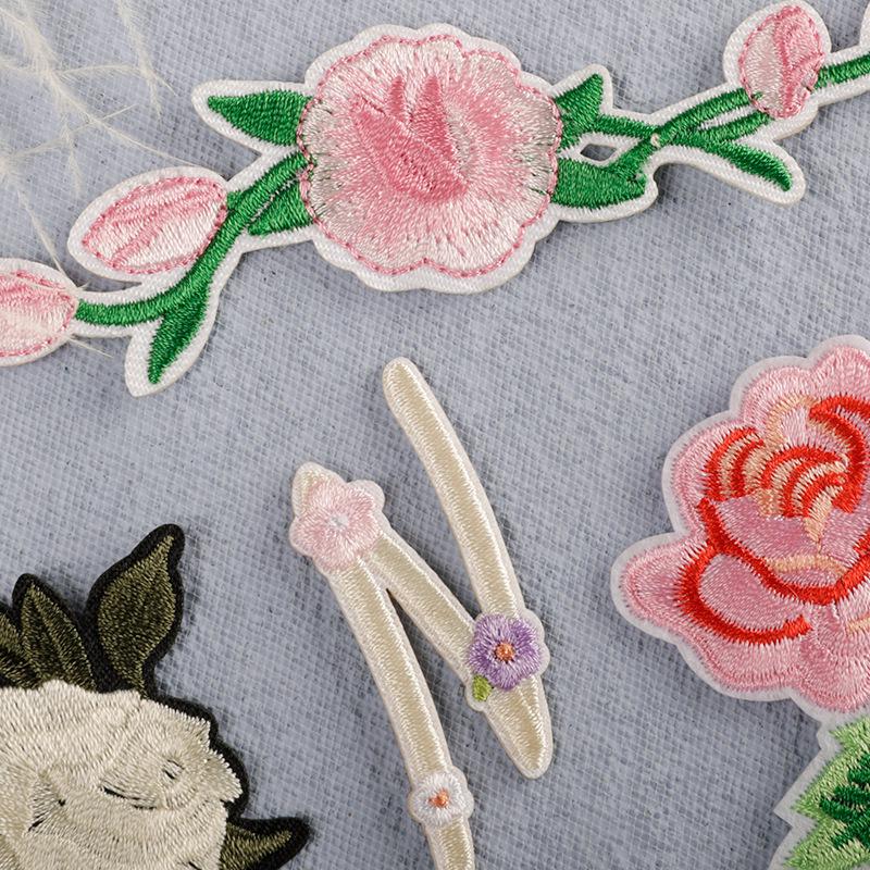 Self-Adhesive Embroidery Flower & Letter Patches for Clothing Accessories