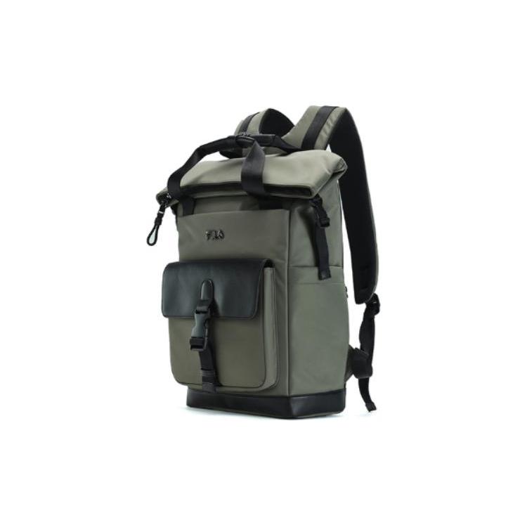 New FILA Fabric Backpack Regular Men's Military Green Gray/Jet Black F13M331106F